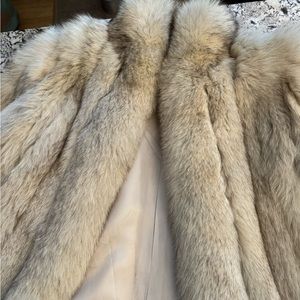 Gorgeous white fox real fur short jacket. Warm comfortable.